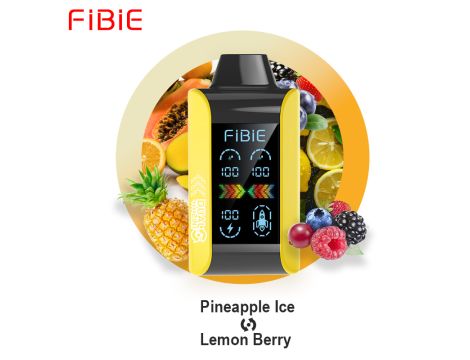 Elektroniczny papieros  FIBIE DUAL FLAVORS na 15000 buchow z podwójnym smakiem PINEAPPLE ICE - LEMON BERRY 2 IN 1